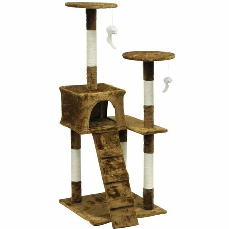 FEEDINGTIME Light Weight Economical Cat Tree Furniture, Brown FE2971150